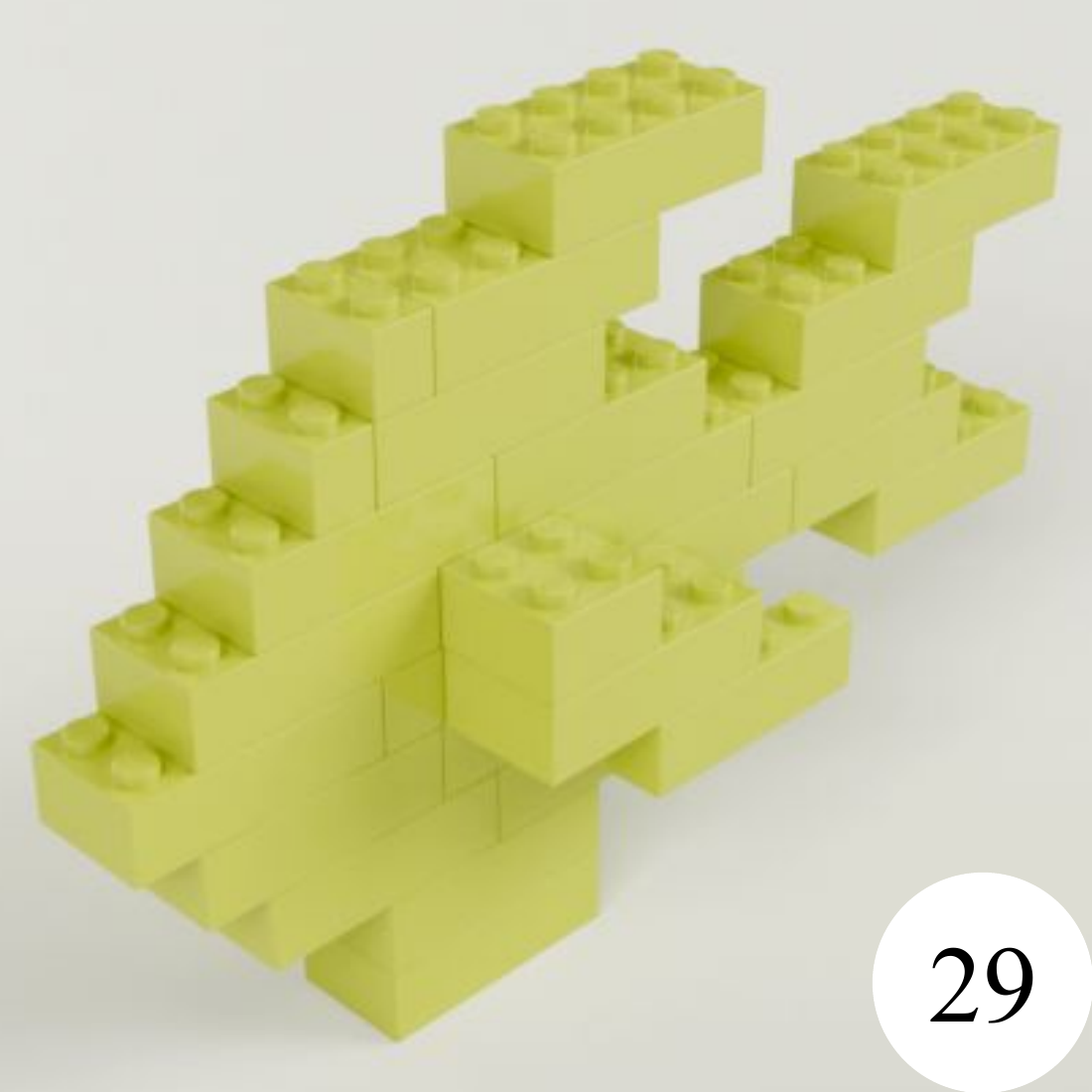 Fish LEGO assembly design.
