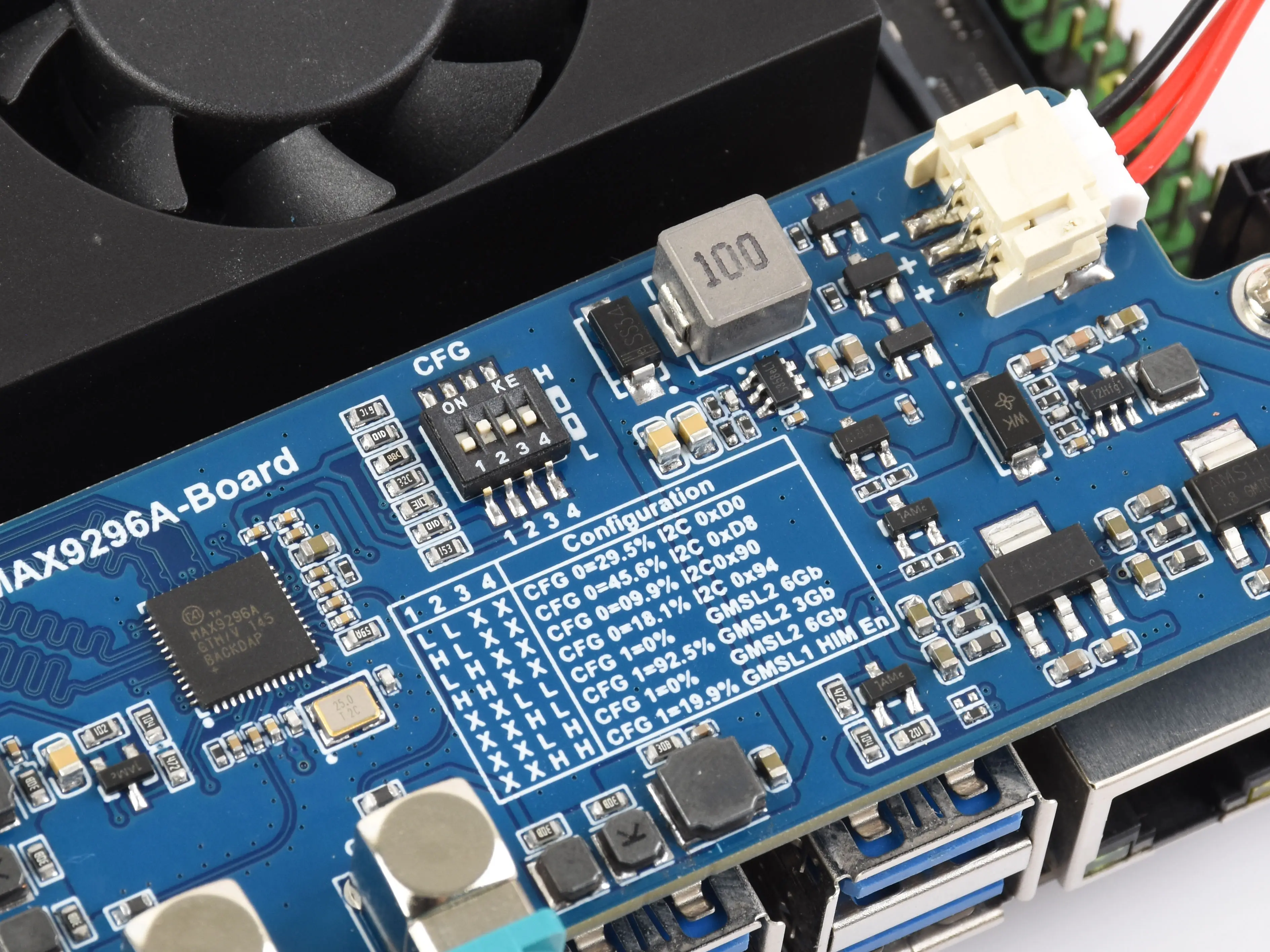 Waveshare CFG 开关及板上 1、2、3、4 编号